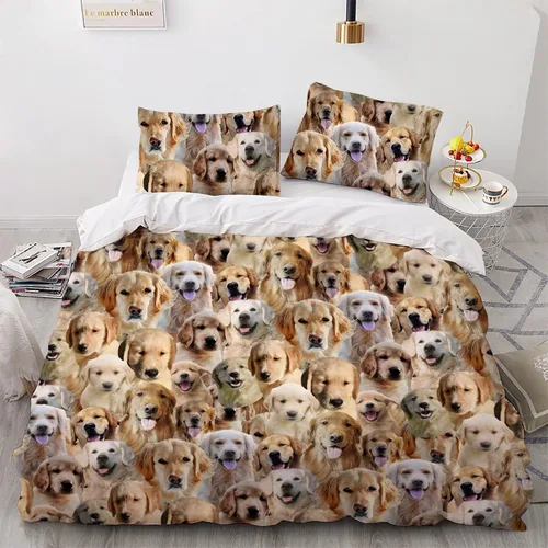 Miniatura 12 de Juego de funda de edredón de Malinois belga, juego de ropa de cama decorativo de 3 piezas con 2 fundas de almohada, funda de edredón suave, juego