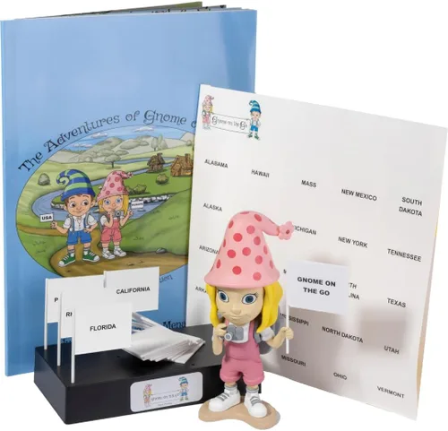 Miniatura 12 de Gnomo de viaje macho adulto Mini figura de gnomos con soporte AirTag integrado Compañero de viaje de aventura para viajes por carretera
