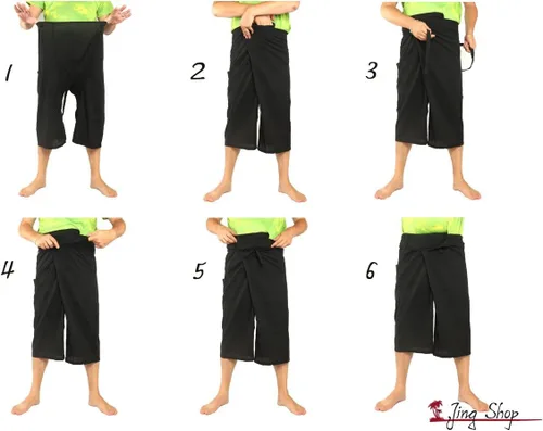 Miniatura 5 de jing shop Pantalones de pescador tailandés Patchwork