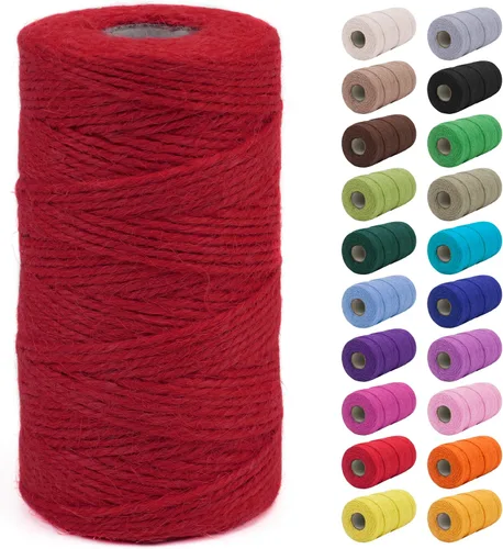 Miniatura 49 de JeogYong - Cuerda de yute de 3 mm, 99,9 m, cuerda natural gruesa para jardín, ideal para manualidades, exterior, jardinería, envoltorios de regalo