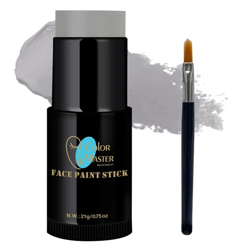 Miniatura 10 de ColorMaster - Pintura en barra negra para rostro y cuerpo, 0.75 onzas, crema retorcida para ojos de béisbol, pintura facial de fútbol, disfraces