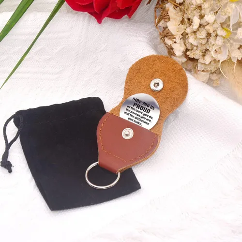 Miniatura 3 de Regalo inspirador de bolsillo de abrazo, recuerdo de relación a larga distancia, acero inoxidable, doble cara, regalo de bolsillo para familiares
