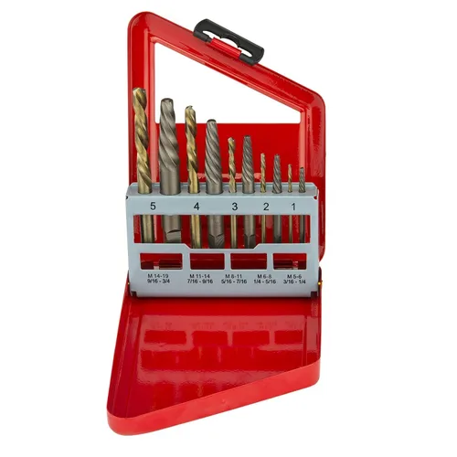 Miniatura 6 de NEIKO 04204A conjunto de extracción de tornillos y pernos con cabeza hexagonal y múltiples espárragos, extracción de tornillos fácil, removedor