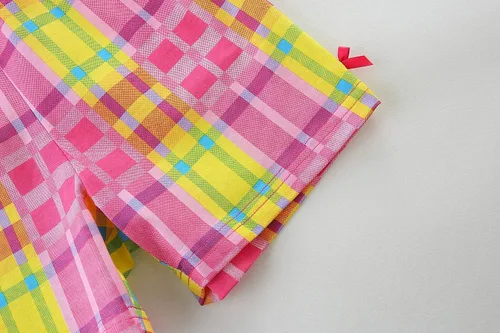 Miniatura 7 de Conjunto de ropa de verano para niña, 100% algodón, camisa y pantalones cortos, con apliques de dibujos animados