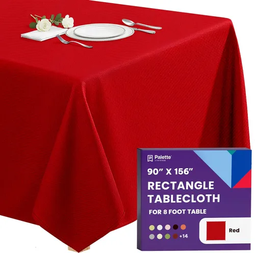 Miniatura 106 de Gee Di Moda - Mantel rectangular de 60 x 84 pulgadas – Mantel rectangular de poliéster lavable para mesa de 5 pies