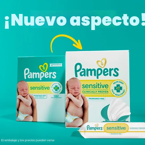 Miniatura 10 de Pampers Toallitas para bebé, sensibles, a base de agua, clínicamente probadas, hipoalergénicas y sin perfume para bebés, 672 toallitas en total