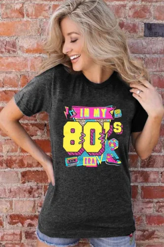 Miniatura 3 de Camisas de los años 80 para mujer, camiseta con estampado vintage de los años 80, ropa de fiesta casual de los años 80