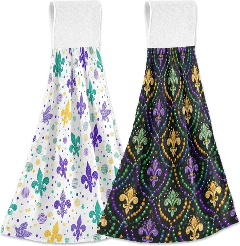 Miniatura 31 de Juego de 2 toallas de cocina colgantes con hojas de arce otoñal, toalla de secado rápido, toallas de té para mesa de baño, gimnasio, decoración