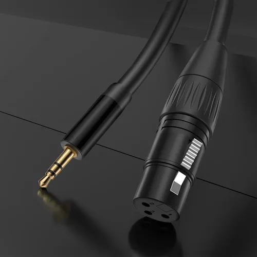 Miniatura 2 de Cable hembra de 0.138 in a XLR - Cable de micrófono TRS a XLR de 3 pines de 5 pies y 1/8 pulgadas - Cable de micrófono estéreo equilibrado