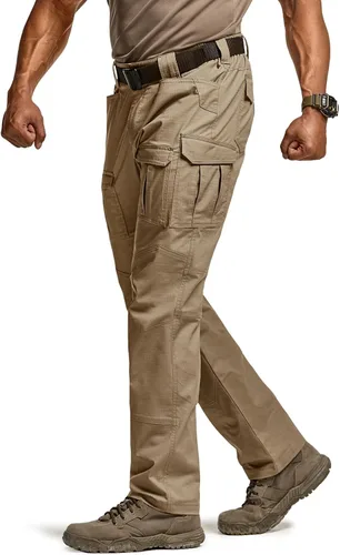 Miniatura 3 de CQR Pantalones tácticos Flex Ripstop para hombre, pantalones cargo elásticos resistentes al agua, pantalones de trabajo ligeros EDC para senderismo