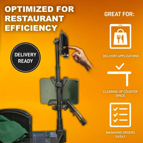 Miniatura 3 de iBOLT Tablet Tower - Soporte de abrazadera para punto de compra/POS, con 3 soportes TabDock perfecto para múltiples aplicaciones de entrega