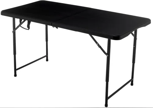 Miniatura 11 de BTEXPERT Juego de 2, mesa plegable de utilidad de 4 pies, ligera, altura ajustable, portátil, con asa de transporte, para interiores y exteriores