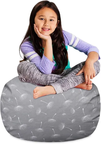 Miniatura 60 de Posh Stuffable Kids Funda de Silla Puf Rellenable para Almacenamiento de Animales de Peluche - Organizador de Juguetes Infantiles, Mediano 27