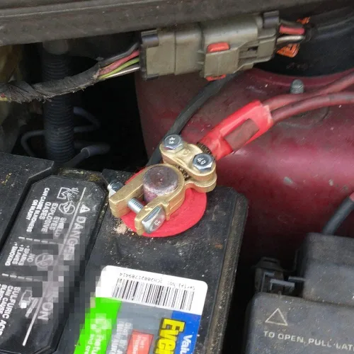 Miniatura 5 de Conectores de terminal de batería de poste superior de latón, abrazaderas de terminal de batería de 12-24 V para automóvil y barco (1 juego)