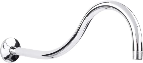 JS Jackson Supplies, brazo de extensión de cabezal de ducha de 16 pulgadas de longitud montada, tubo extensor largo de arco alto, ideal para cabezal