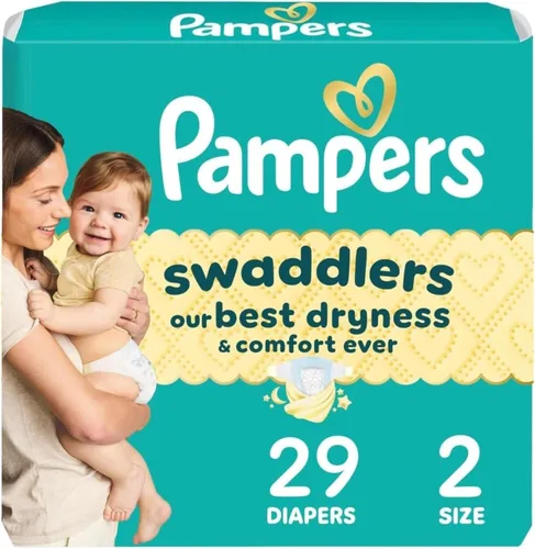 Miniatura 37 de Pañales Pampers Swaddlers, Talla 1 (8-14 libras), 198 unidades, absorbentes, mantiene al bebé seco y cómodo, pañal desechable seguro para la piel