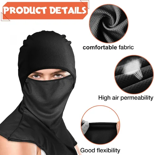 Miniatura 3 de Syhood 6 Pieces Balaclava Face Cover Breathable Long Neck Covers Summer Neck Protector for Men Sun Protection