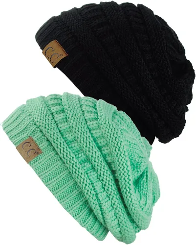 Miniatura 18 de Gorro a la moda de tejido suave abultado, cálido y elástico de C.C