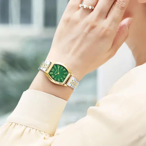 Miniatura 2 de Reloj en forma de barril para mujer con números arábigos fáciles de leer, reloj de vestir para mujer