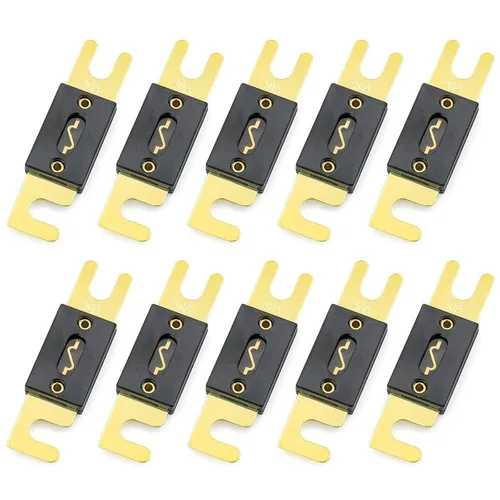 Miniatura 30 de Baomain Paquete de 2 fusibles ANL de 300 A a granel con terminales chapados en oro para audio de automóvil, amplificador, camión, barco, RV