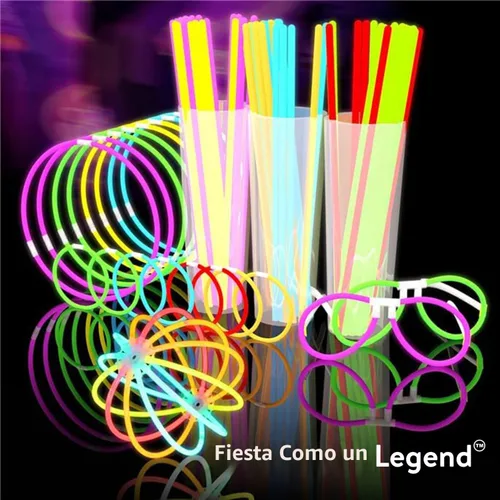 Miniatura 2 de Paquete de fiesta a granel de 209 piezas de Glow Fever incluye 100 palos brillantes de 20 cm y 109 accesorios, con conectores adicionales