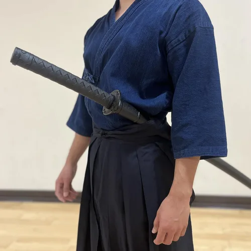 Miniatura 3 de E-BOGU Equipo de espada de entrenamiento de polipropileno para artes marciales (39") con vaina negra de Saya