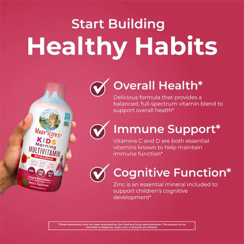 Miniatura 4 de MaryRuth's Kids Liquid Morning Multivitamin Multivitamínico líquido para niños de MaryRuth Apoyo inmunológico Vitamina C y D Vitaminas