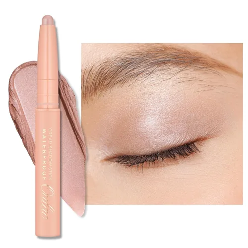 Miniatura 15 de Oulac Twist-Up Sombra de Ojos Brillante en Barra – Maquillaje de Ojos Vegano y Libre de Crueldad con Textura Cremoso y Mezclable, Resistente al 01