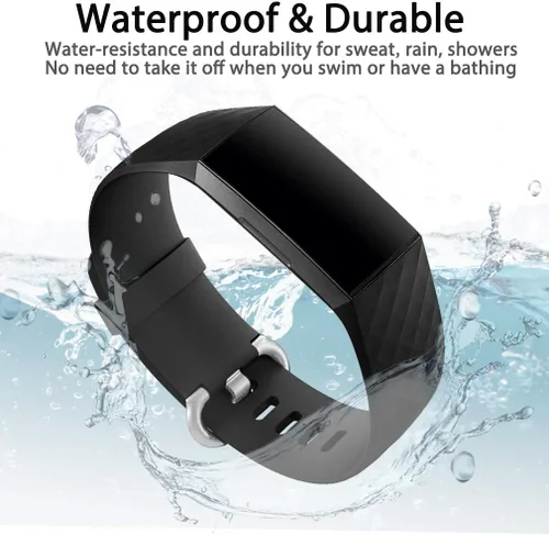 Miniatura 4 de Hamile - Extensibles compatibles con Fitbit Charge 4 / Fitbit Charge 3 / Fitbit Charge 3 SE, extensible de repuesto impermeable para reloj