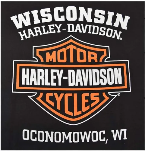 Miniatura 2 de Harley-Davidson Camiseta negra Orange Bar & Shield 30290591 para hombre, Negro
