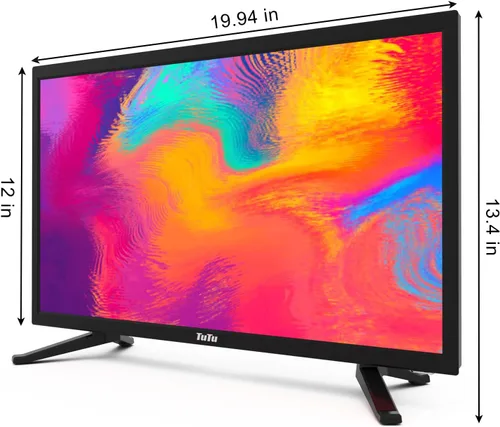 Miniatura 7 de TuTu TV LED de 22 pulgadas, TV de pantalla plana FHD 1080P con audio Dolby con HDMI, USB, VGA, RCA, TV o monitor no inteligente para habitación