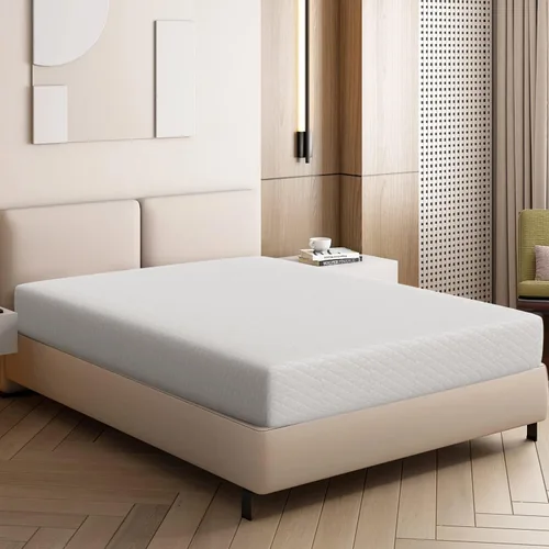 Miniatura 11 de BestMassage Colchón individual de 5 pulgadas Espuma viscoelástica con gel Sensación mediana firme Blanco Cama en una caja, certificado
