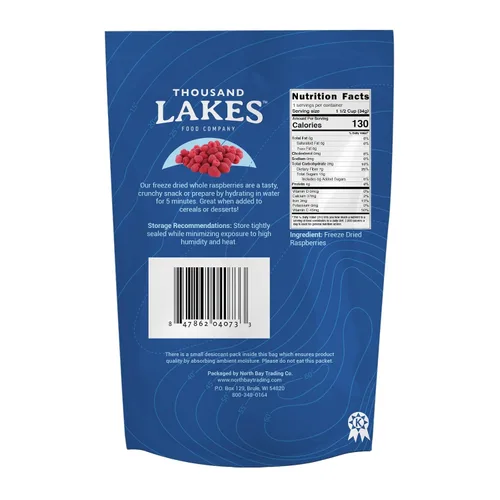 Miniatura 2 de Thousand Lakes Paquete de 3 paquetes de 2 bayas liofilizadas (6 bolsas en total) 100% frambuesas enteras, arándanos enteros y fresas en rodajas