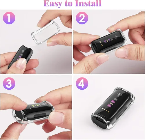Miniatura 8 de FINTIE Paquete de 3 fundas compatibles con Fitbit Inspire 3 2 HR, flexible, suave, protector de pantalla de reloj, funda de TPU para parachoques