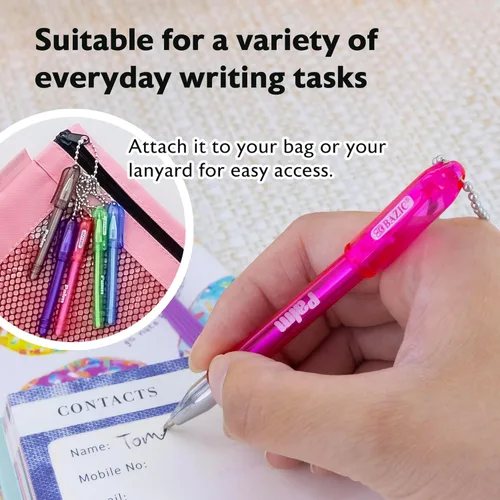 Miniatura 3 de BAZIC PRODUCTS Palm - Mini bolígrafo con llavero, 5 unidades, para escritura escolar, oficina, caja de 24