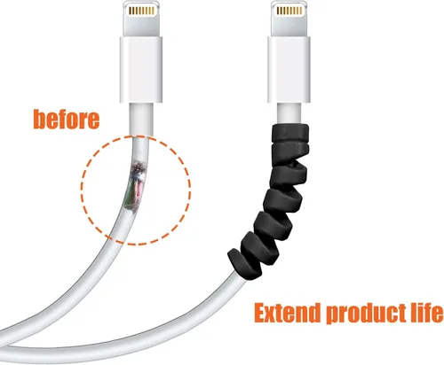 Miniatura 3 de Jetec 24 piezas protector de cable de carga, protector de cable flexible de silicona, protector de cable de mouse USB en espiral para auriculares