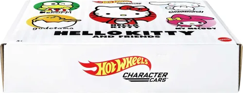 Miniatura 5 de Hot Wheels Sanrio - Coche de personajes de juguete, paquete de 5 unidades en escala 1:64: Hello Kitty, Keroppi, Gudetama, Cinnamaroll & My Melody