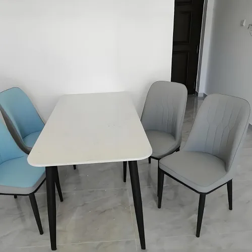 Miniatura 8 de YVYKFZD Juego de 2/4 sillas de comedor, sillas de cocina con respaldo y patas de metal, silla de comedor de piel sintética, silla auxiliar cómoda