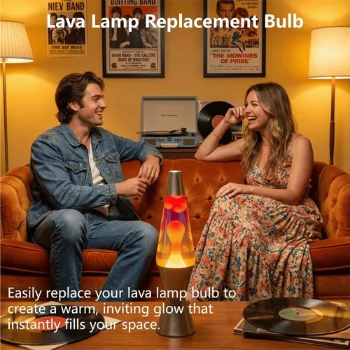 Miniatura 6 de Paquete de 2 Bombillas de Lámpara de Lava R39 E17 25W Bombillas Reflectoras para Dormitorio y Oficina 120V Bombilla de Lámpara de Lava de Repuesto