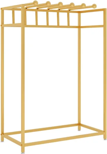 Miniatura 6 de Toalleros de lujo para baño/piscina/ducha/hotel, soporte de exhibición de metal comercial para manta/colcha/bufanda, barra colgante giratoria Negro