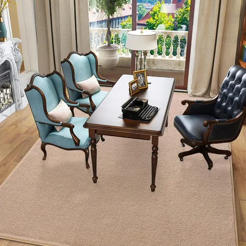 Miniatura 6 de Pettop - Alfombras para dormitorio y sala de estar, 6x9 Beige alfombras de espuma de memoria espesada para interiores, alfombra moderna estética