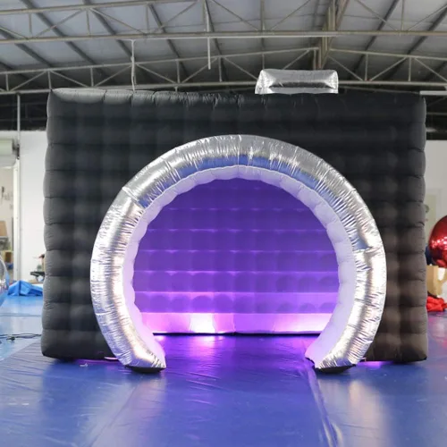 Miniatura 7 de SAYOK Cabina de fotos inflable con luces, tienda de campaña portátil en forma de cámara con forma de cubo con soplador, 11.5 x 9.2 x 8.2 pies