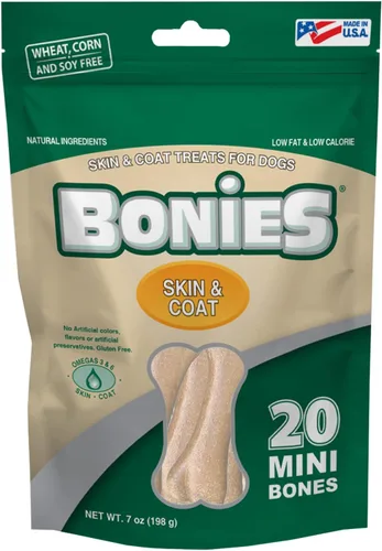 Miniatura 19 de Bonies Aliento natural y fórmula dental de tamaño mini, un solo hueso, ingredientes naturales, aliento fresco, limpia los dientes, baja en calorías