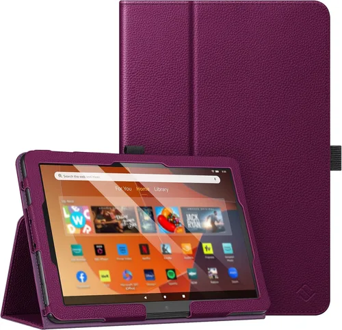 Miniatura 32 de Fintie - Funda tipo libro para tableta Amazon Fire HD 10 y Fire HD 10 Plus (solo compatible con versión de 11ª generación 2021), Funda de pie