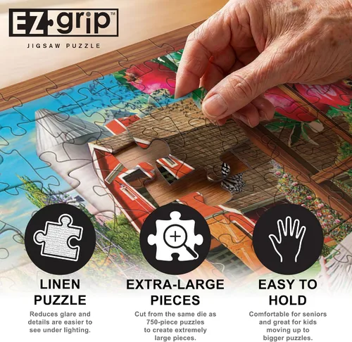 Miniatura 3 de MasterPieces - Rompecabezas de 300 piezas, formas grandes de agarre EZ, Siesta de la tarde, diversión para adultos, personas mayores, familia