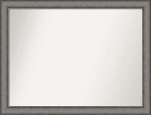 Miniatura 206 de Amanti Art Espejo de pared personalizado no biselado (24.5 x 24.5 pulgadas), marco gris marrón alta, varios tamaños personalizados, espejo de baño