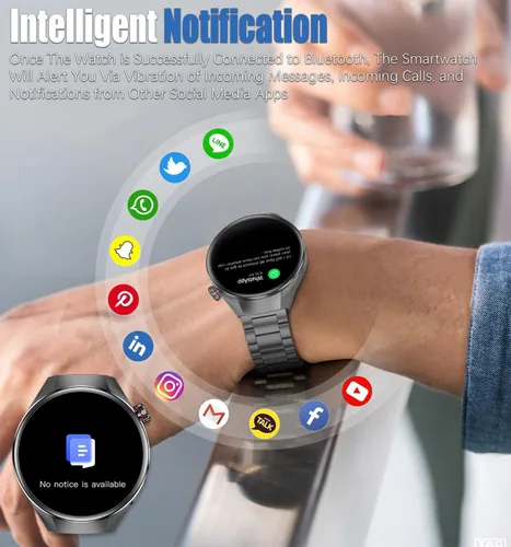 Miniatura 6 de Reloj inteligente para hombre, 1.75 pulgadas, AMOLED, Bluetooth, llamadas, frecuencia cardíaca y oxígeno en sangre, monitor de sueño, rastreador
