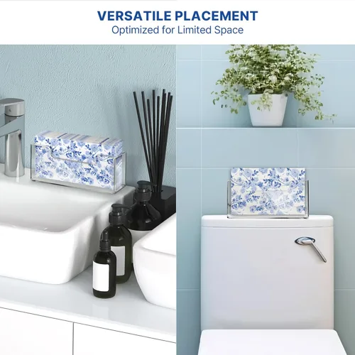 Miniatura 4 de Bandeja Soporte de Toallas de Invitados de Acrílico para Baño – Soporte Vertical para Toallas de Papel para Toallas de Mano Desechables, Organizador