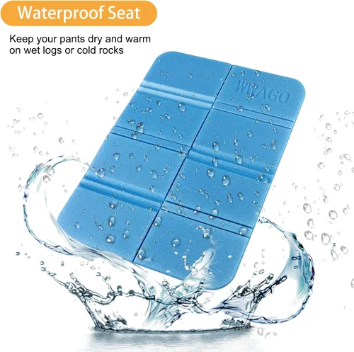 Miniatura 3 de EEEKit Cojín para asiento de campamento, paquete de 4 almohadillas de espuma impermeable de 15 x 11 pulgadas para deportes al aire libre y viajes
