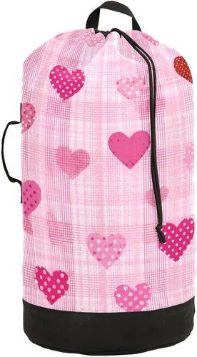 Miniatura 10 de Mochila de lavandería con hojas de estilo bohemio beige con correas ajustables para el hombro, bolsa de lavandería sucia para viajes, campamento